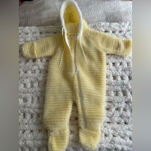 Cozy Yellow Striped Kids One Piece